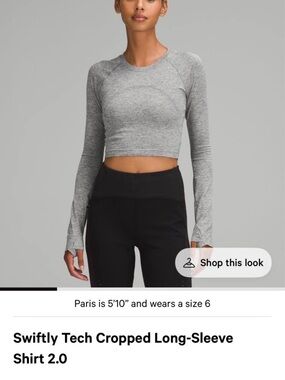 NWT Swiftly Tech Cropped Long-Sleeve
Shirt 2.0